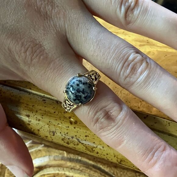 Natural Yooperlite Sterling Silver Ring Size 8 - Picture 4 of 10